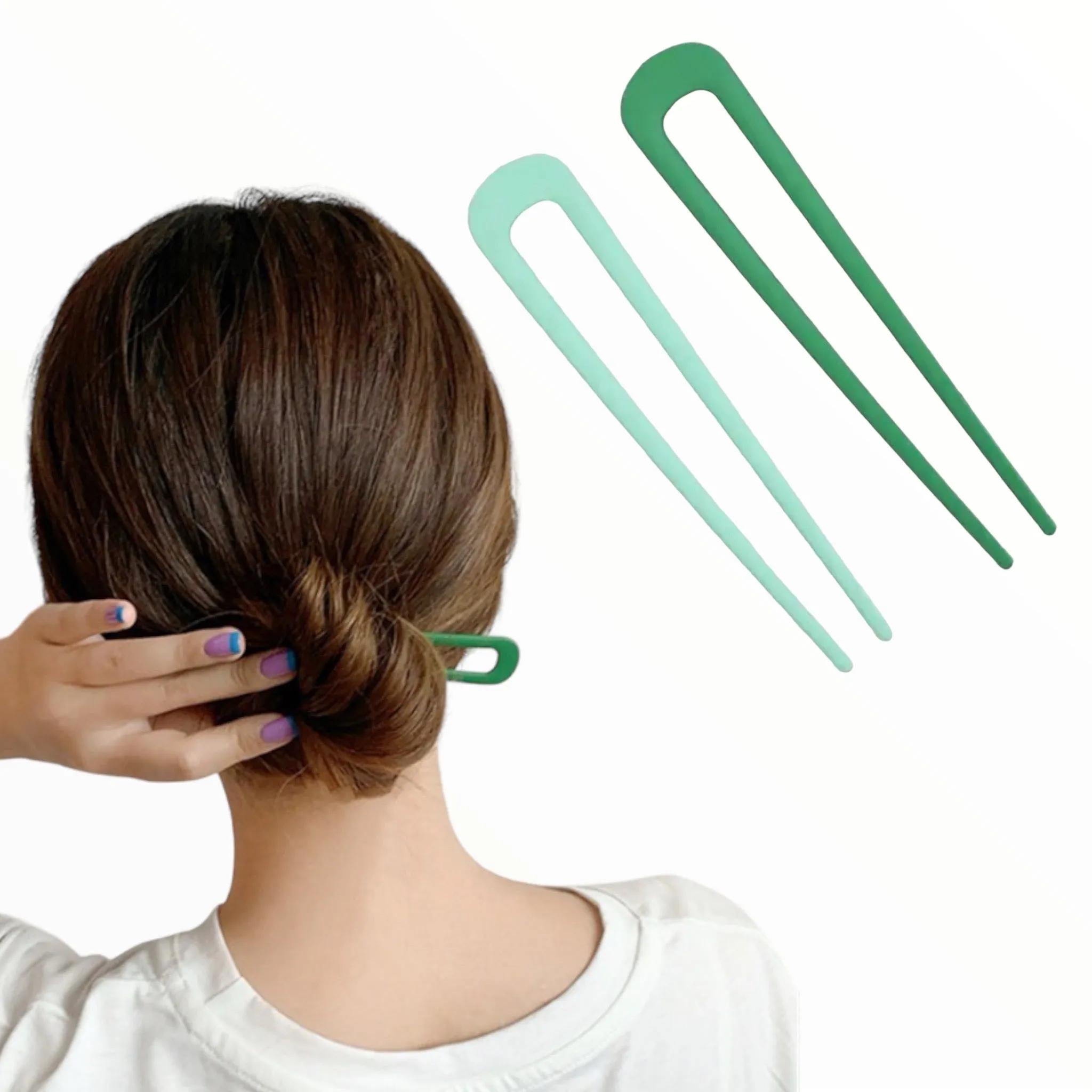 Hairpin Easy Colors 2 stuks groen voor een perfect opsteekkapsel