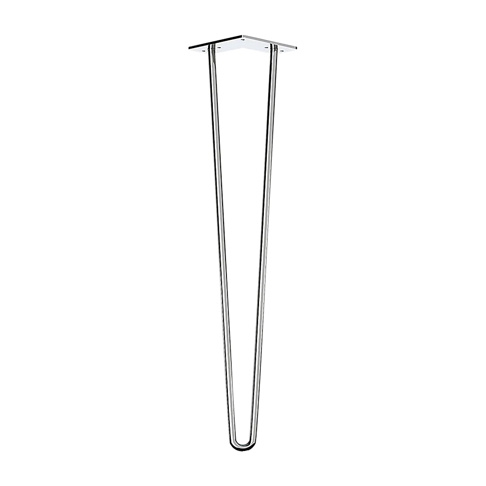 Heavy-Duty Chrome Hairpin Table Legs 71cm Solid Steel Set (4)