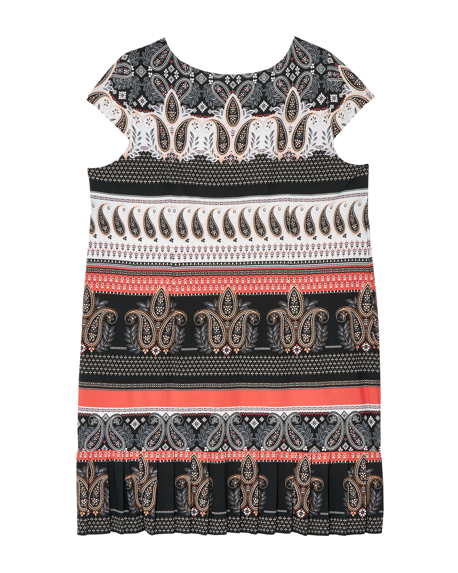 Helena Cap Sleeve Dress | Black / Orange