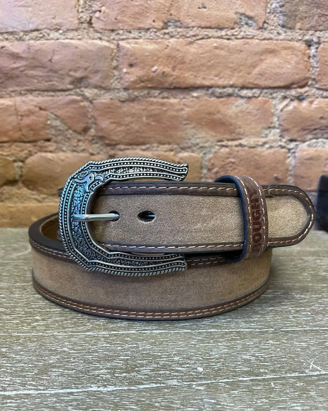 Hooey Boseman Roughy Tan Tapered Leather Belt RMBLT018