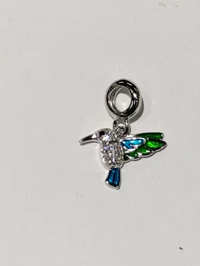 Hummingbird Silver Bead