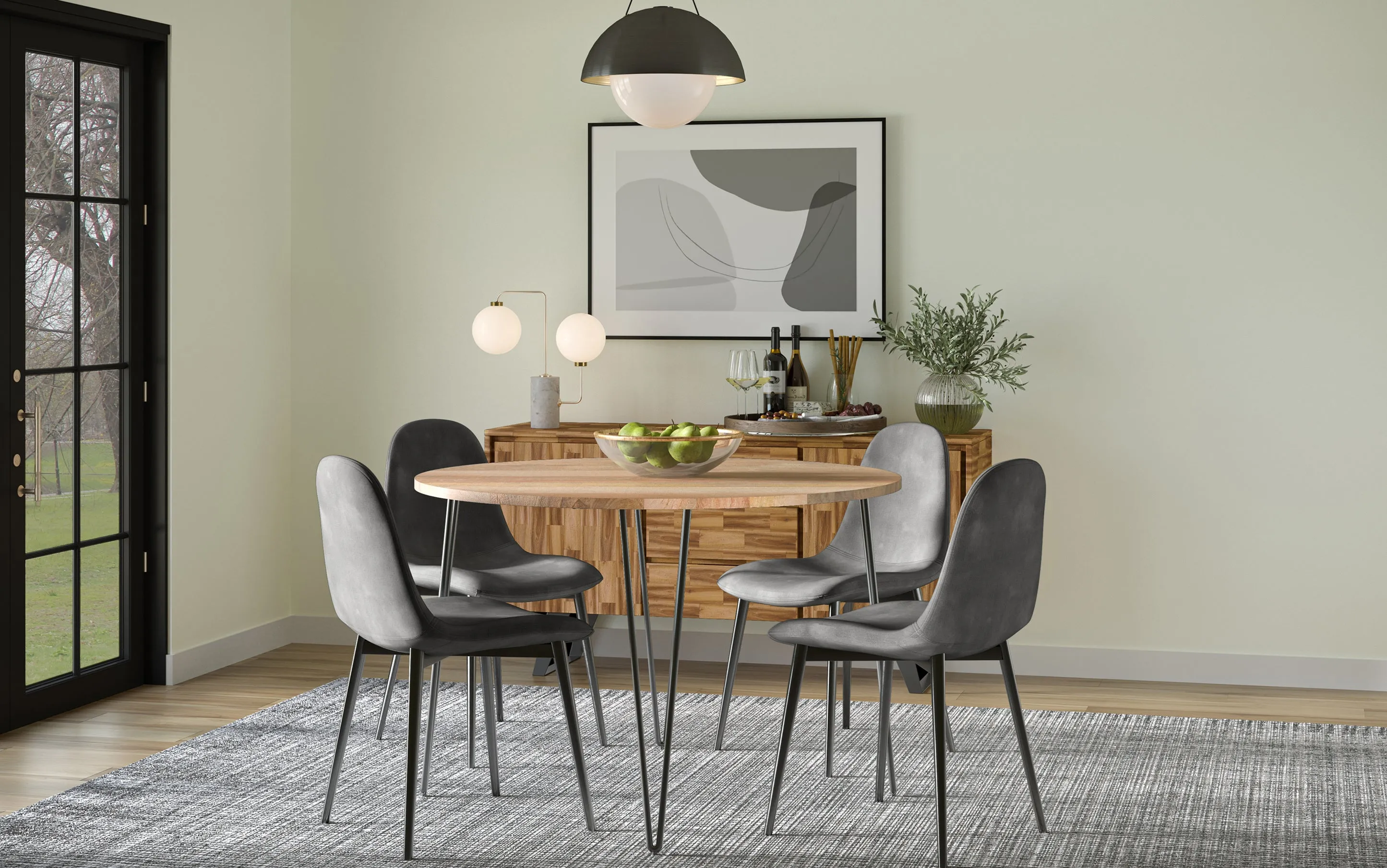 Hunter 45 Inch Round Dining Table in Mango