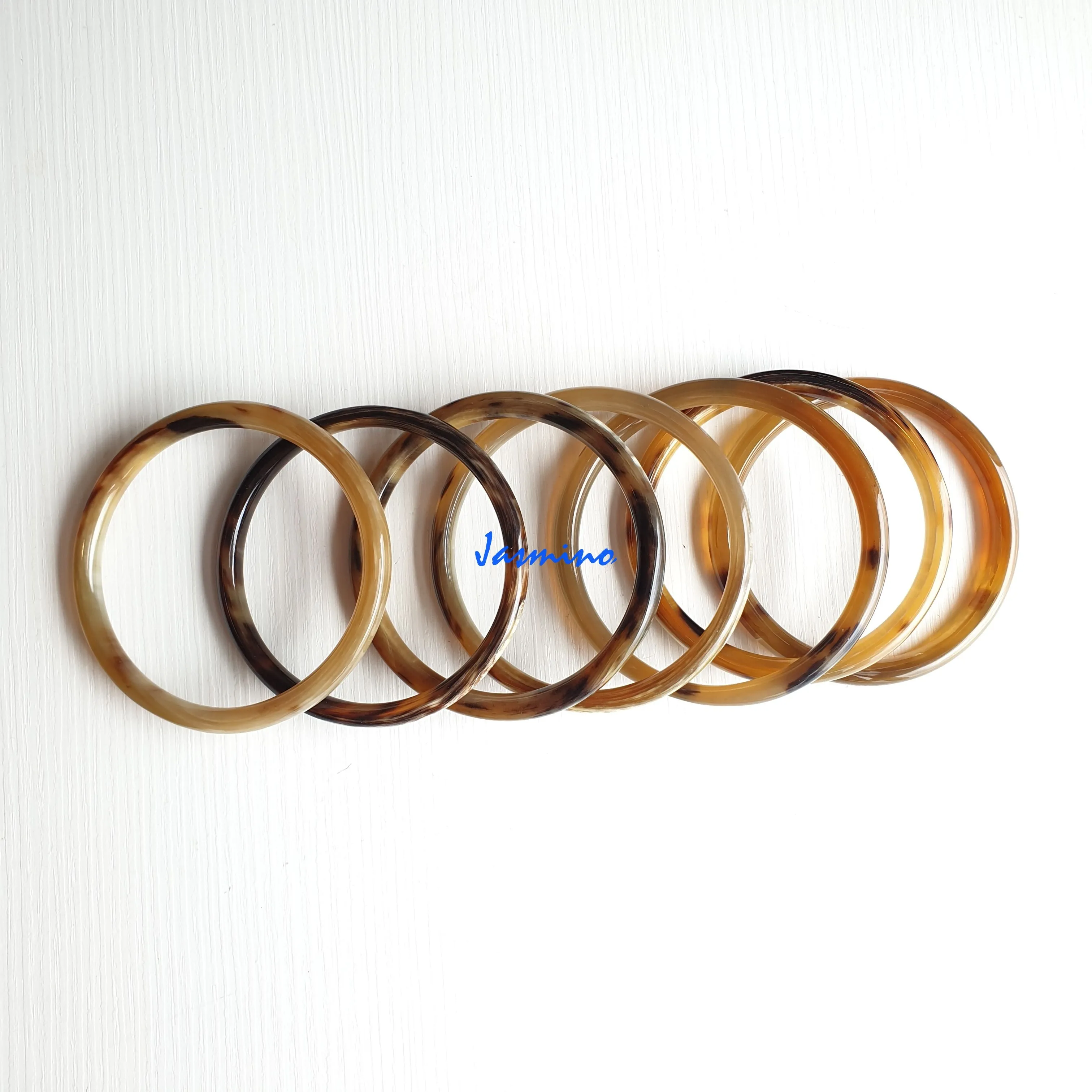 Hypoallergenic Minimalist Horn Bangle Bracelet J17367 [Set 7 bracelets]