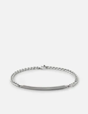 ID Chain Bracelet, Matte Sterling Silver