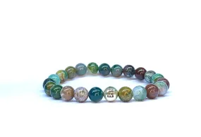 Indian Agate Crystal Bead Bracelet