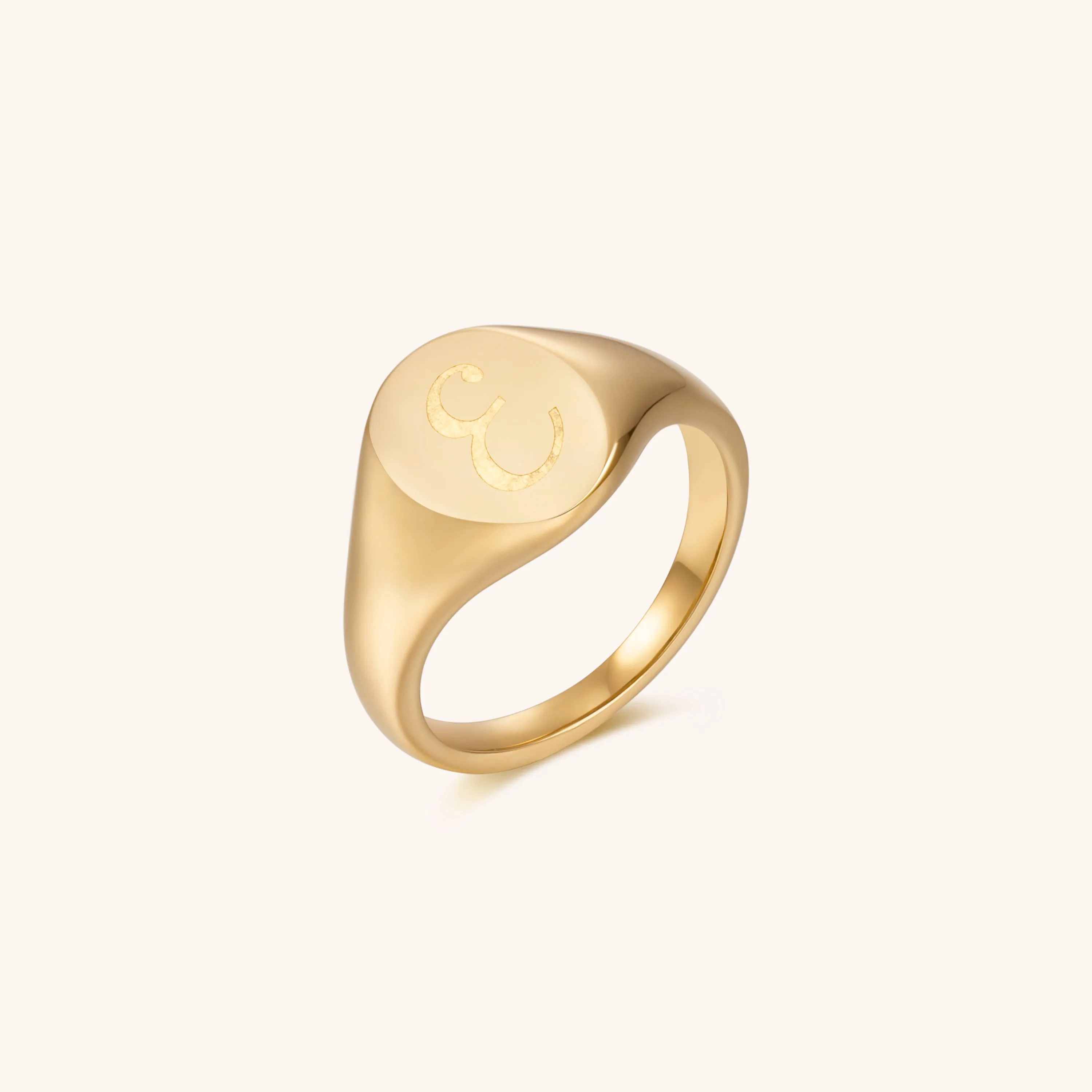 Initial Signet Ring - E