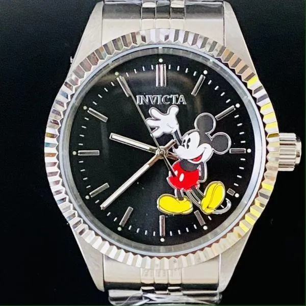 Invicta Disney Mickey 43mm 50m Waterproof Date Watch Men's Women's