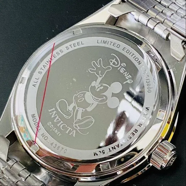 Invicta Disney Mickey 43mm 50m Waterproof Date Watch Men's Women's