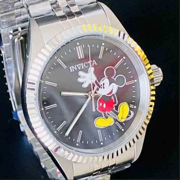 Invicta Disney Mickey 43mm 50m Waterproof Date Watch Men's Women's