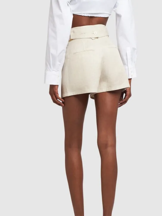 Jacquemus   Le Short Bari linen blend shorts 