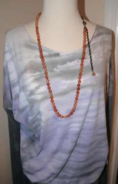 Jan Michaels Semiprecious Mala Bead Necklace