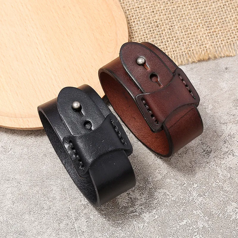 Jewelry Wish Popular Retro Simple Men's Cattle Leather Bracelet Bracelet