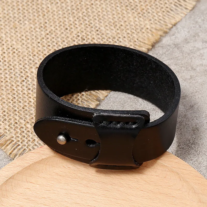 Jewelry Wish Popular Retro Simple Men's Cattle Leather Bracelet Bracelet