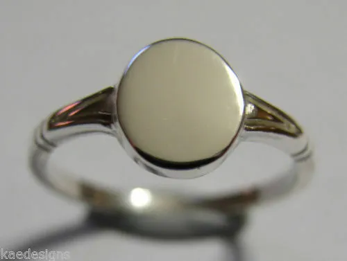 Kaedesigns New Size R Solid Sterling Silver 925 Oval Signet Ring