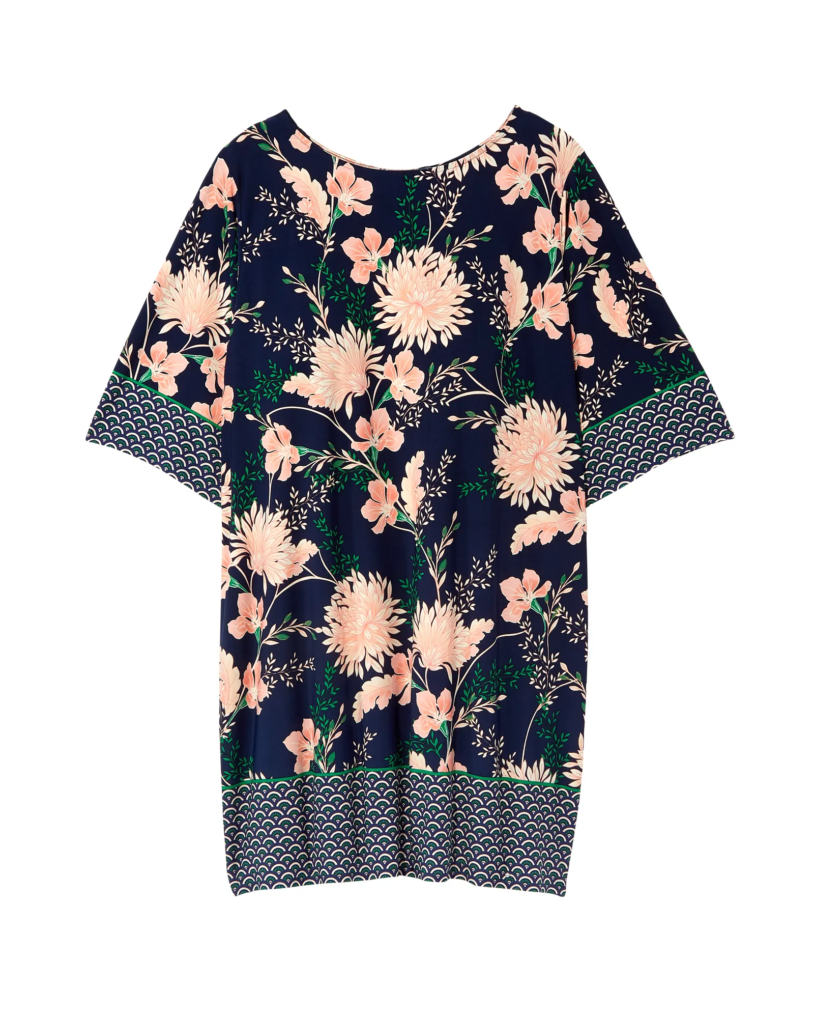 Kelsey Kimono Shift Dress | Navy / Pink