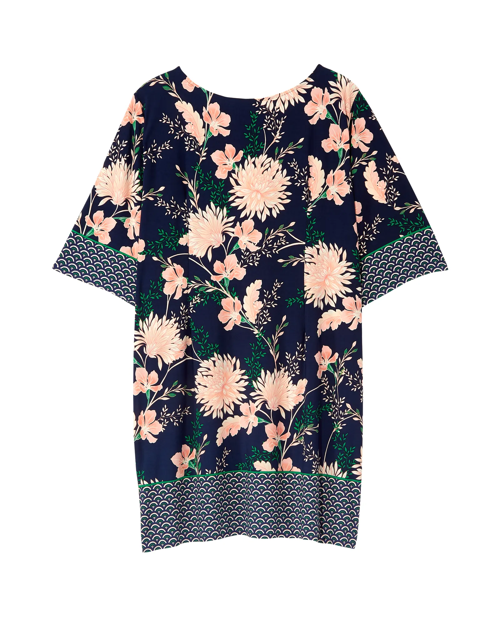 Kelsey Kimono Shift Dress | Navy / Pink