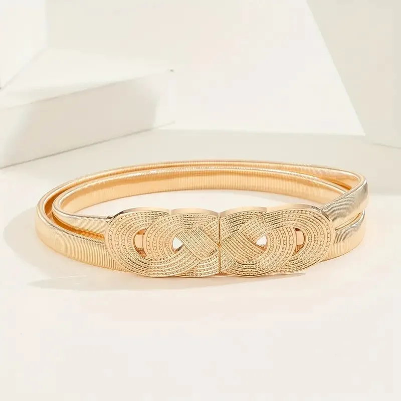 Knot Stretch Belt Gold