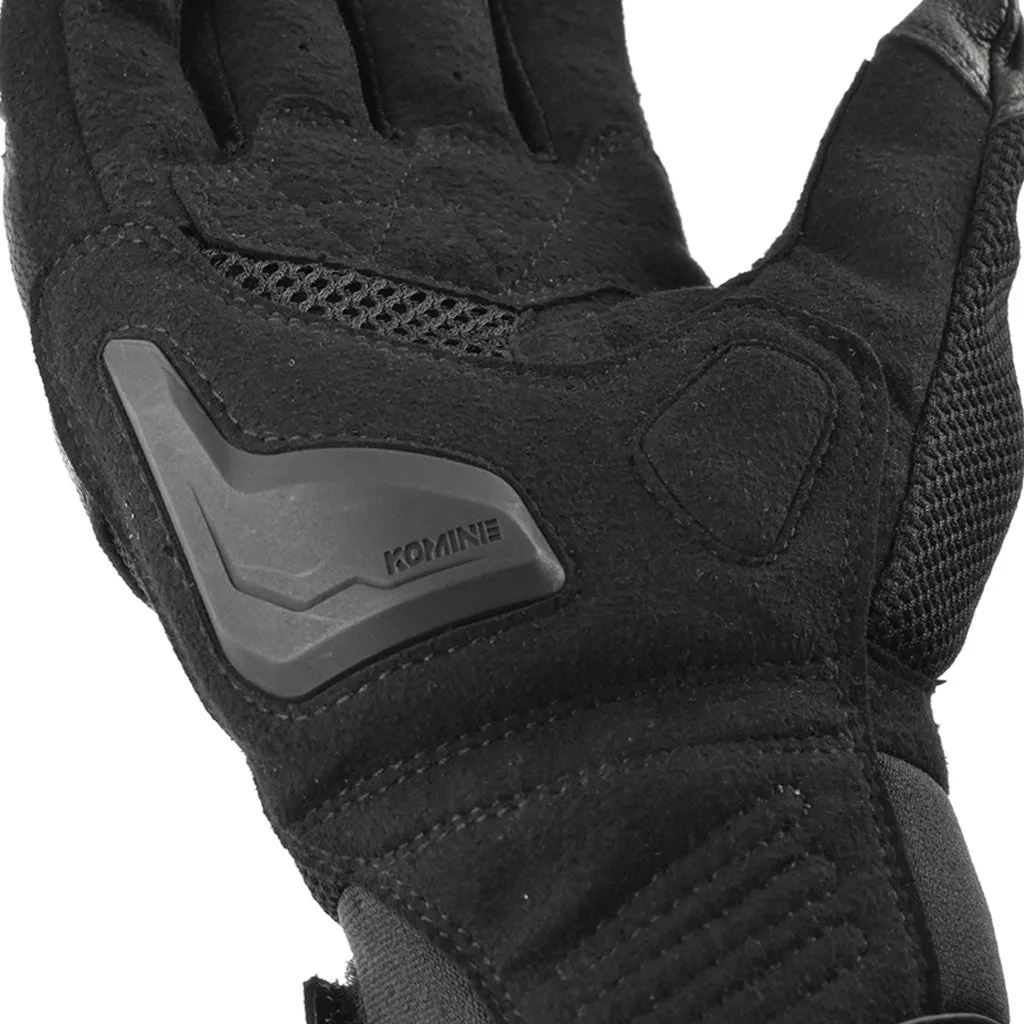 KOMINE GK-256 CE PROTECT MOTORCYCLE LEATHER GLOVES TURTLE