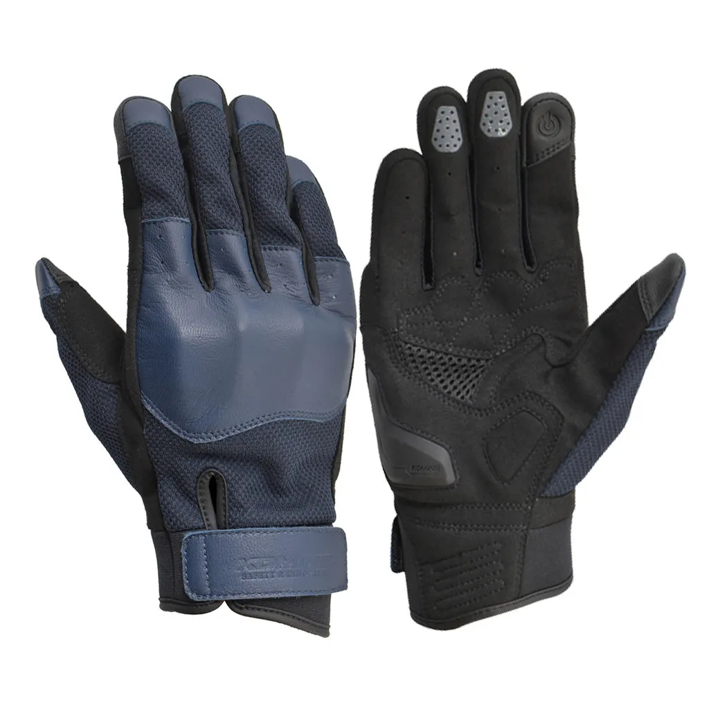 KOMINE GK-256 CE PROTECT MOTORCYCLE LEATHER GLOVES TURTLE