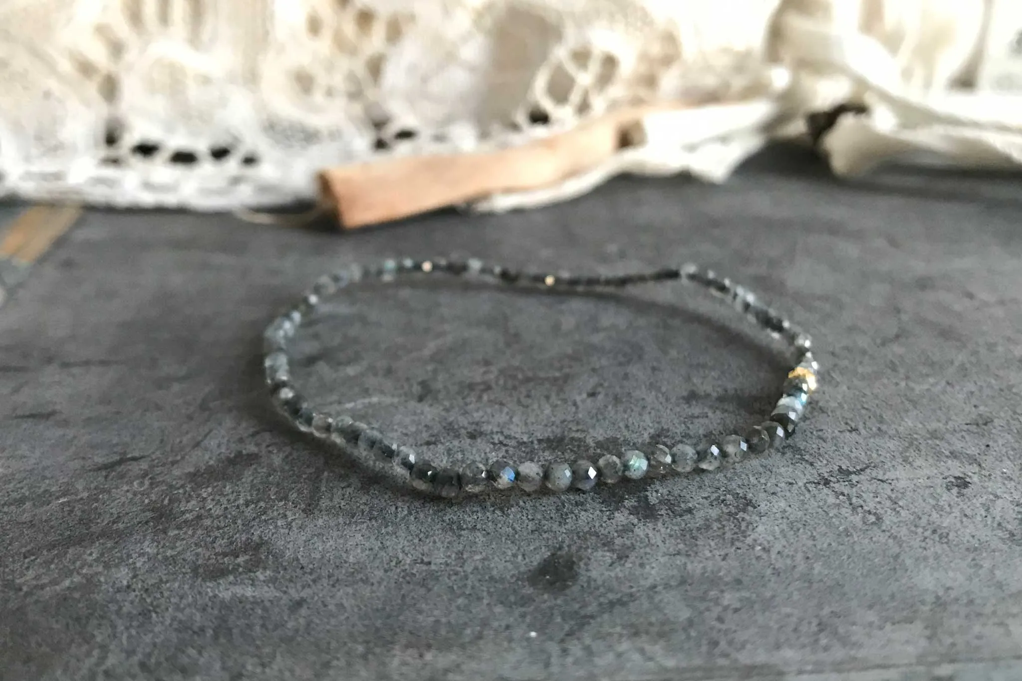 Labradorite Ella| Faceted Stone bracelet