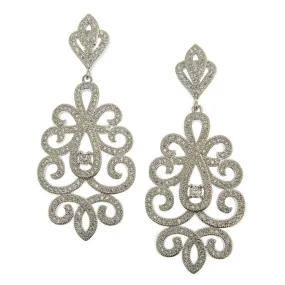 Laise Pave' Crystal Chandelier Earrings