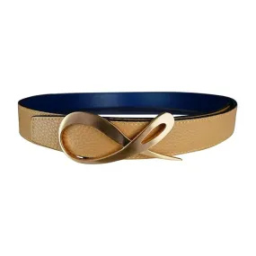 Latte Cobalt Rose Gold Belt