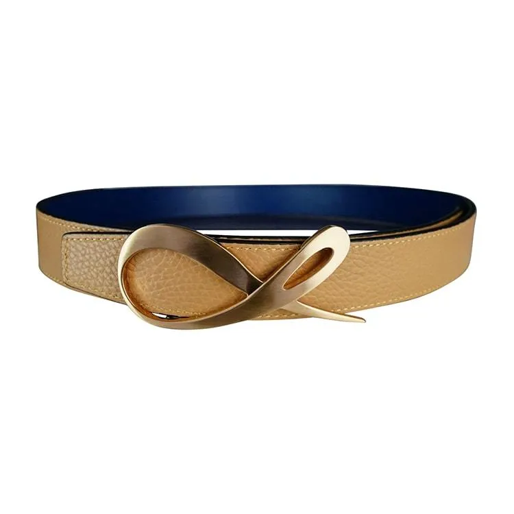 Latte Cobalt Rose Gold Belt