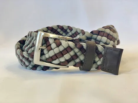 Leather and Cloth Braided Belt