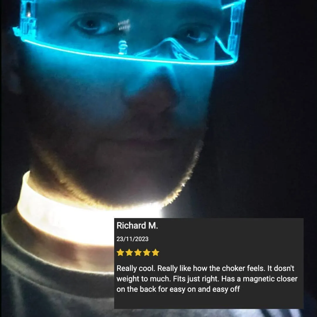 LED "WANTED" Choker