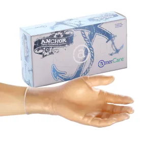 Lightly-Powdered Vinyl Anchor Gloves (S-XL), Case of 1,000