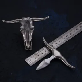 Longhorn Bull Head Multi-function EDC Tool Pendant Belt Buckle