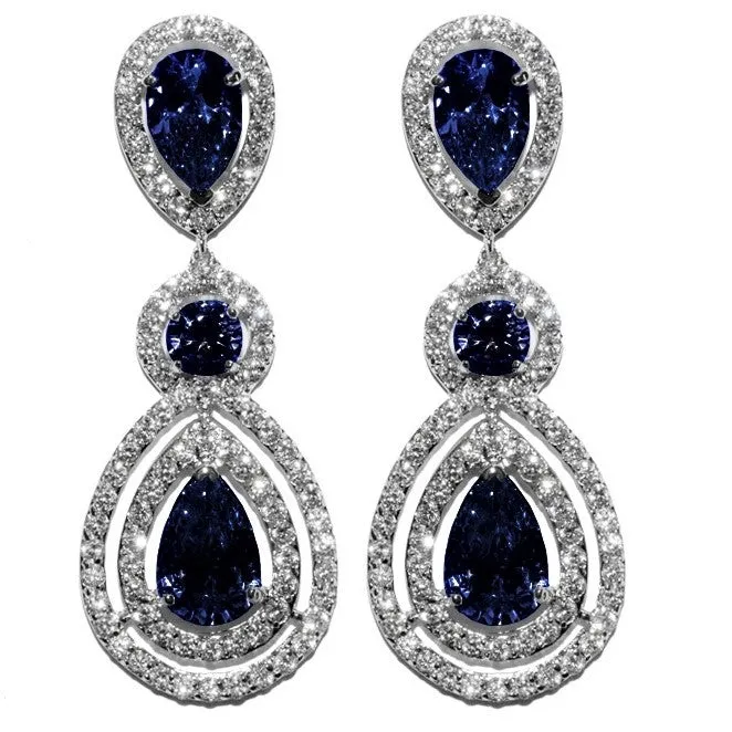 Louisa Sapphire Chandelier Earrings