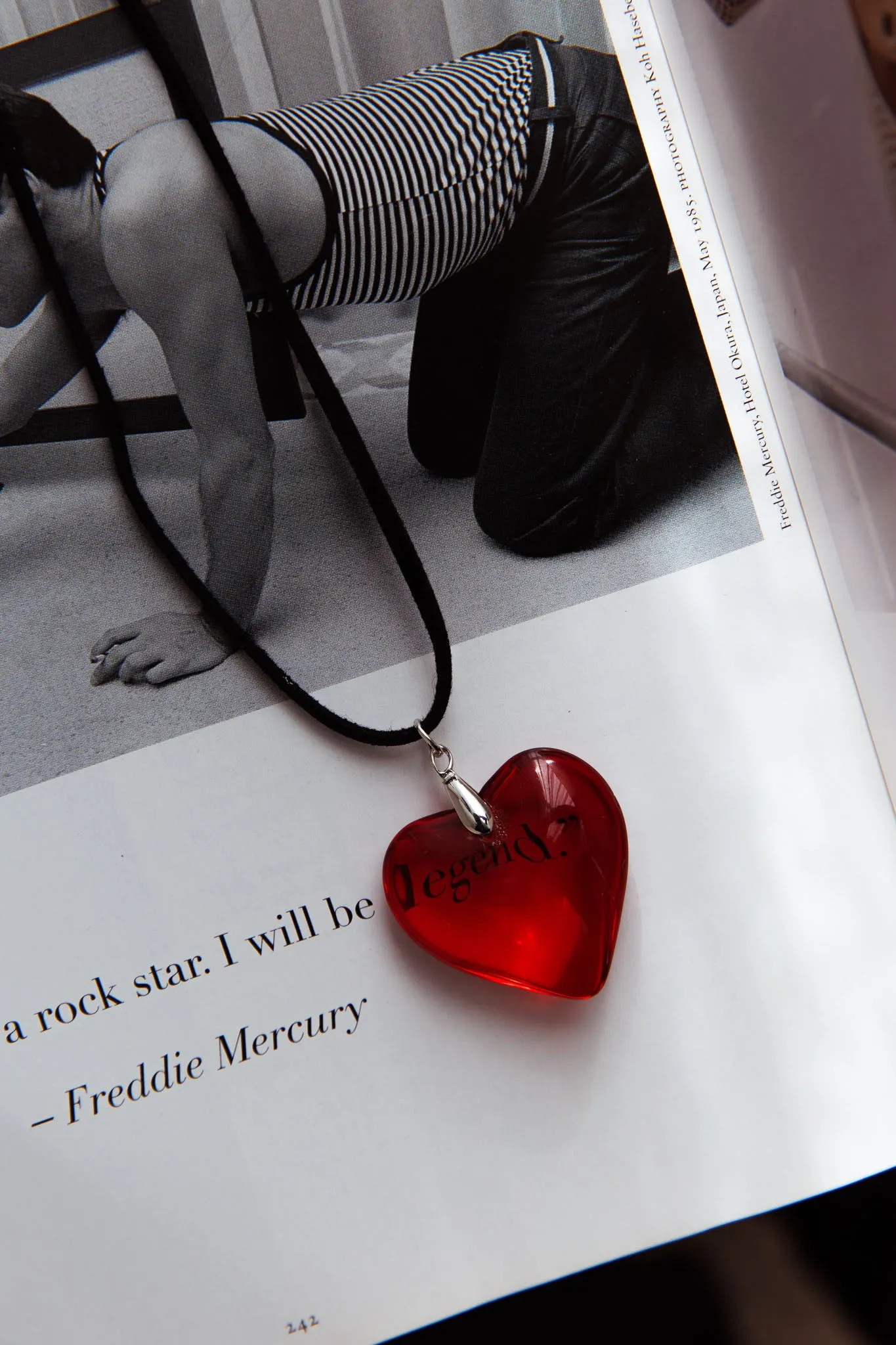 Lovers Heart Choker Necklace Red