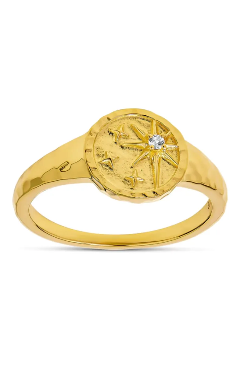 Lucia Gold Medallion Ring