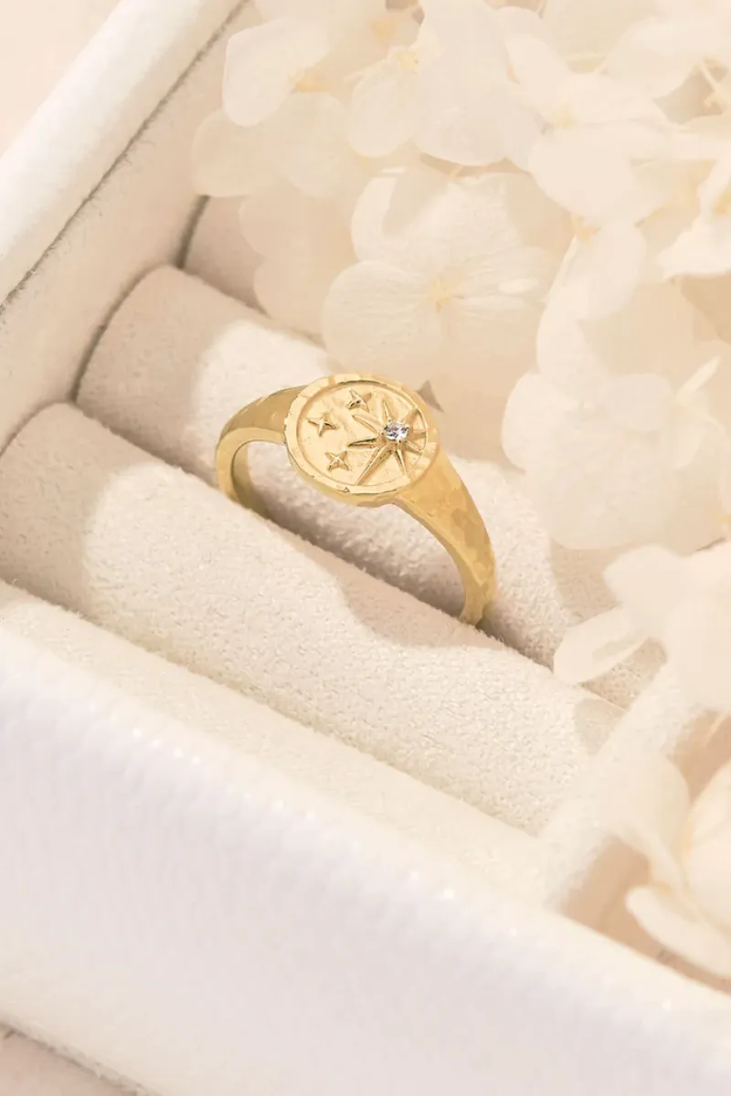 Lucia Gold Medallion Ring