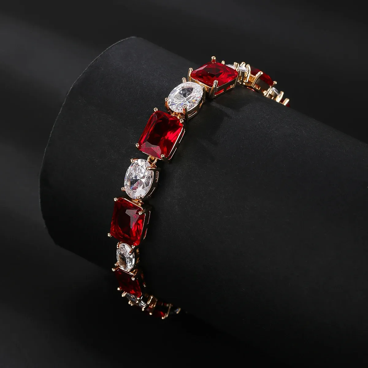 Luxury Square Round Cubic Zirconia Bridal Wedding Engagement Bracelet Women Jewelry Gift CK10187