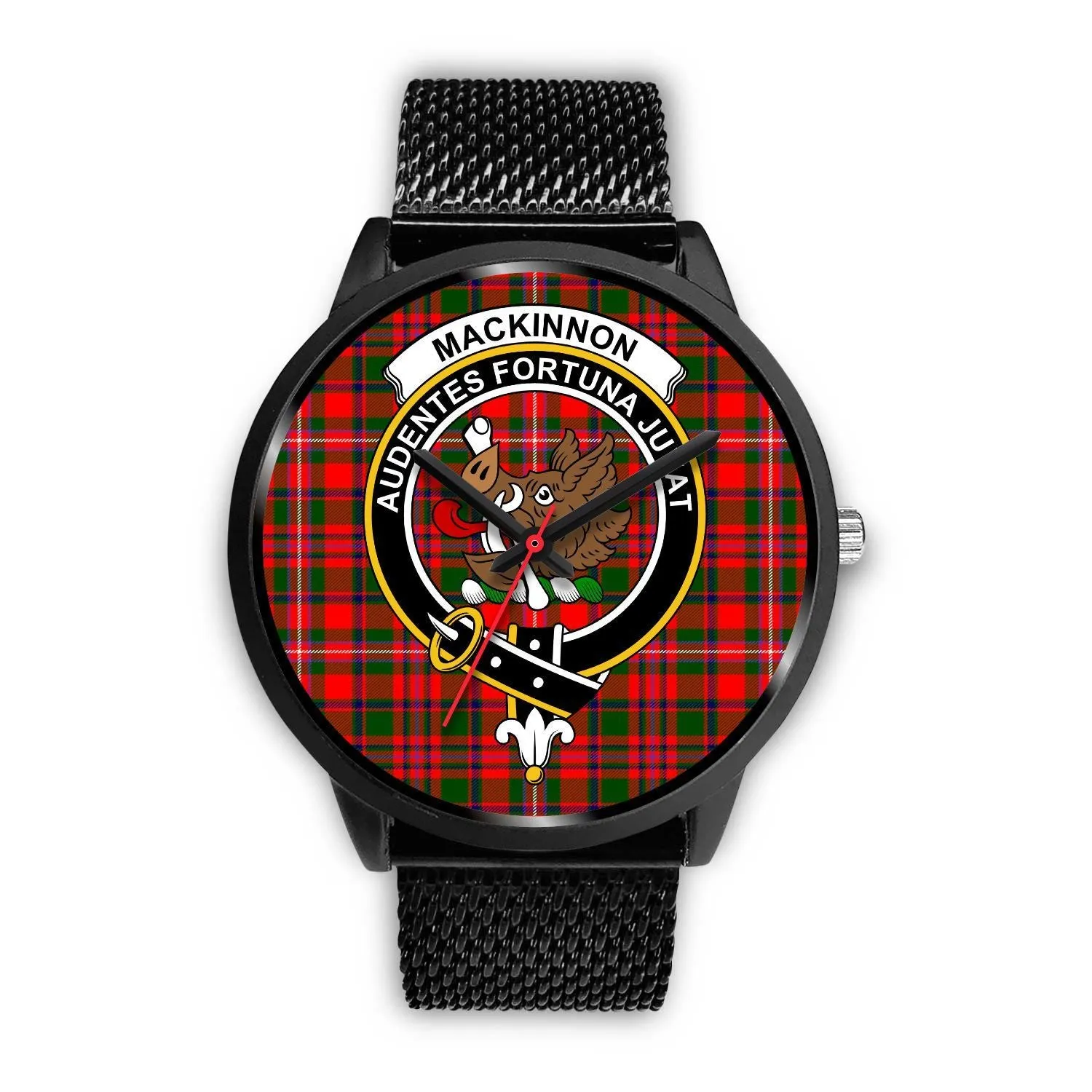 MacKinnon Modern Clan Badge Tartan Black Watch