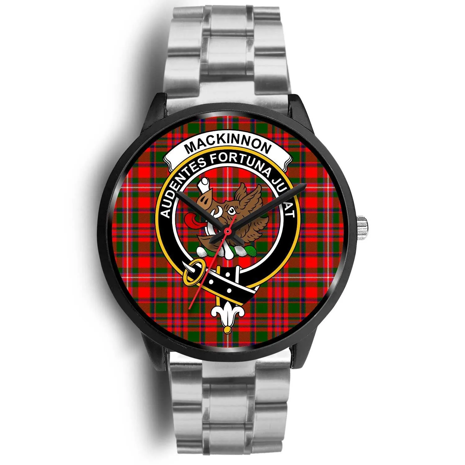 MacKinnon Modern Clan Badge Tartan Black Watch