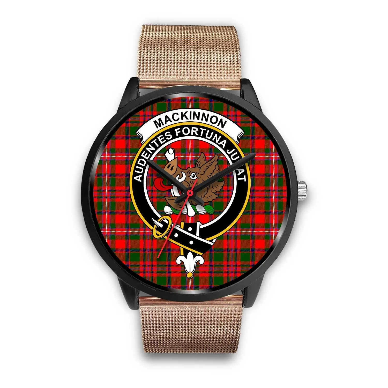 MacKinnon Modern Clan Badge Tartan Black Watch