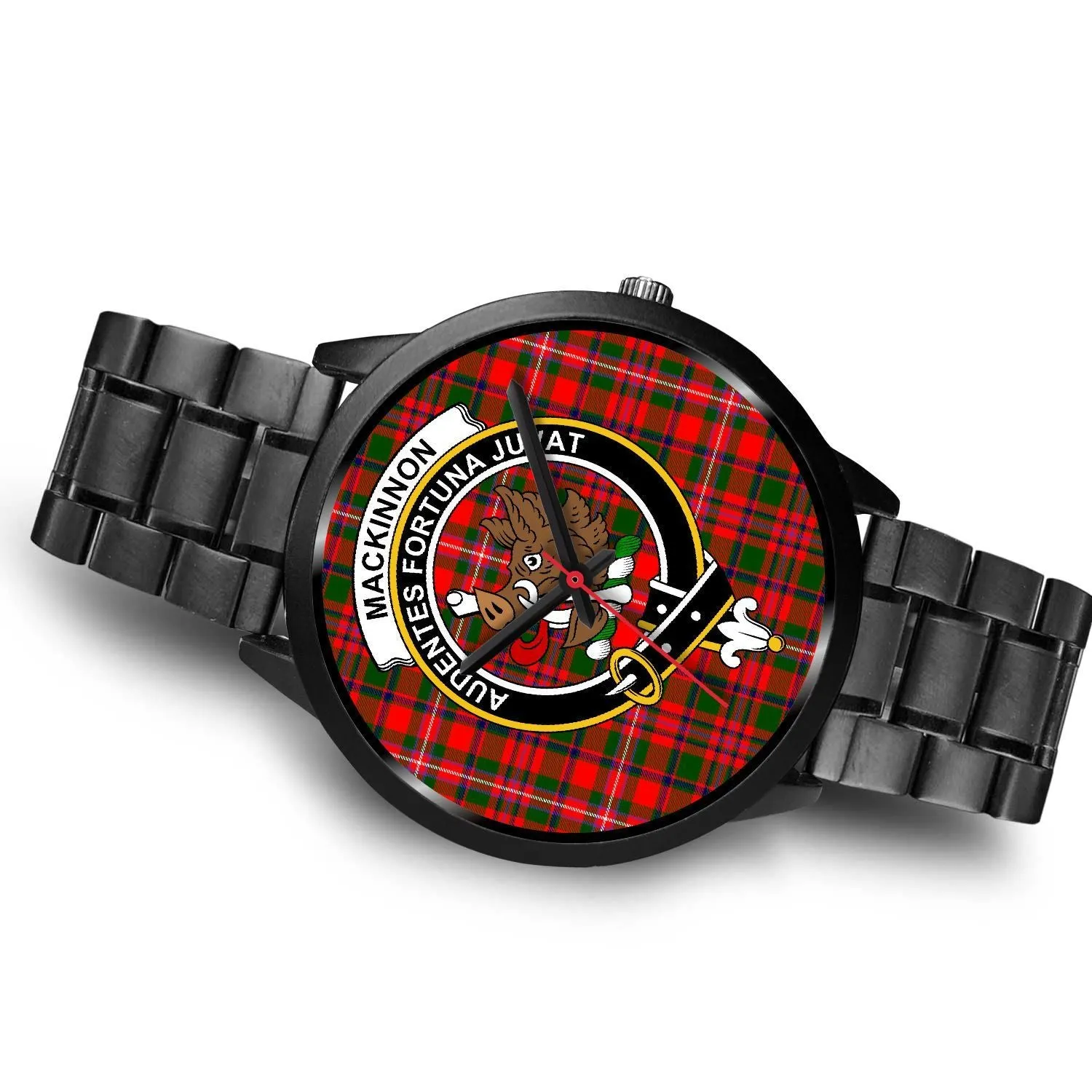 MacKinnon Modern Clan Badge Tartan Black Watch