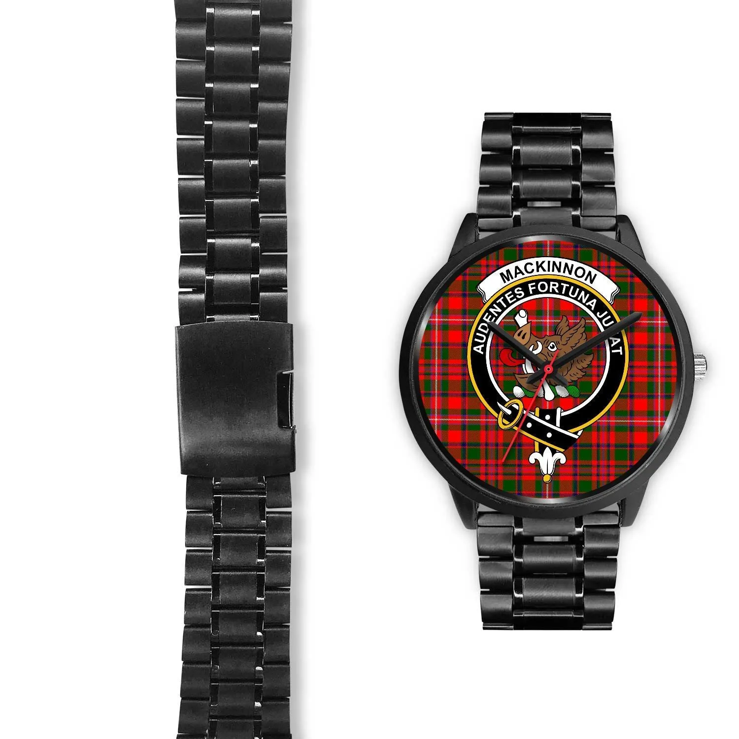 MacKinnon Modern Clan Badge Tartan Black Watch