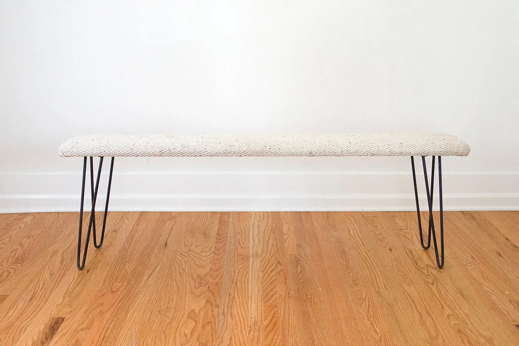 MCM Wool Hairpin Bench