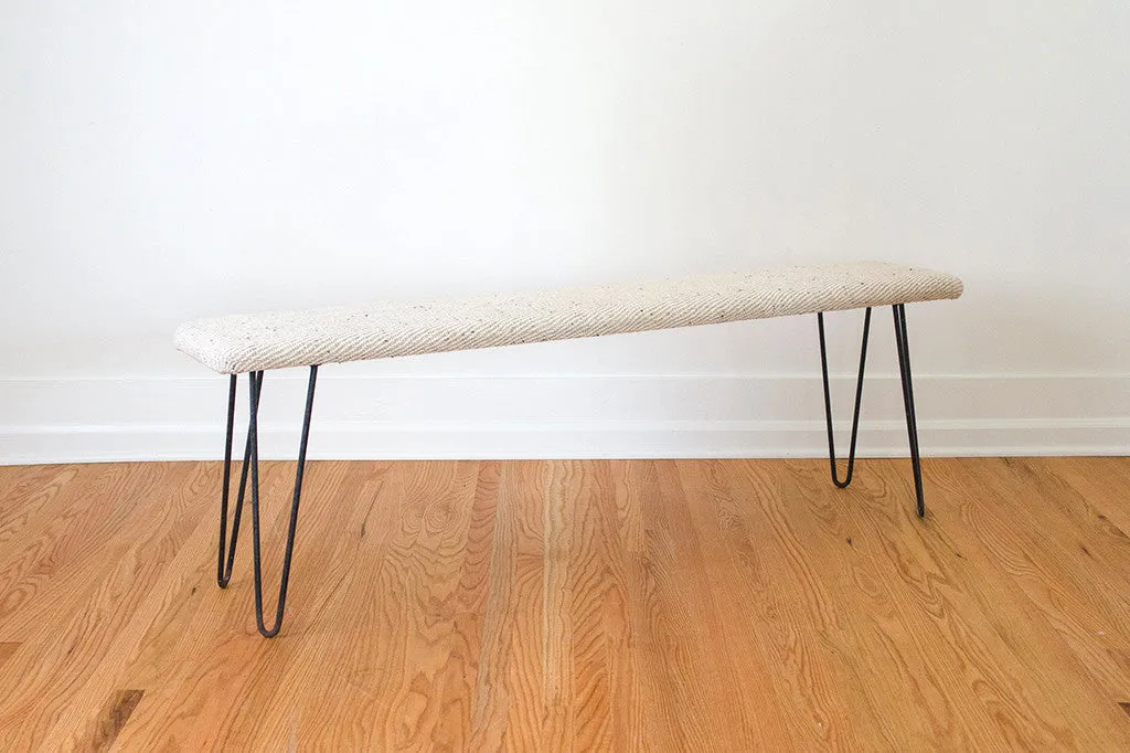 MCM Wool Hairpin Bench