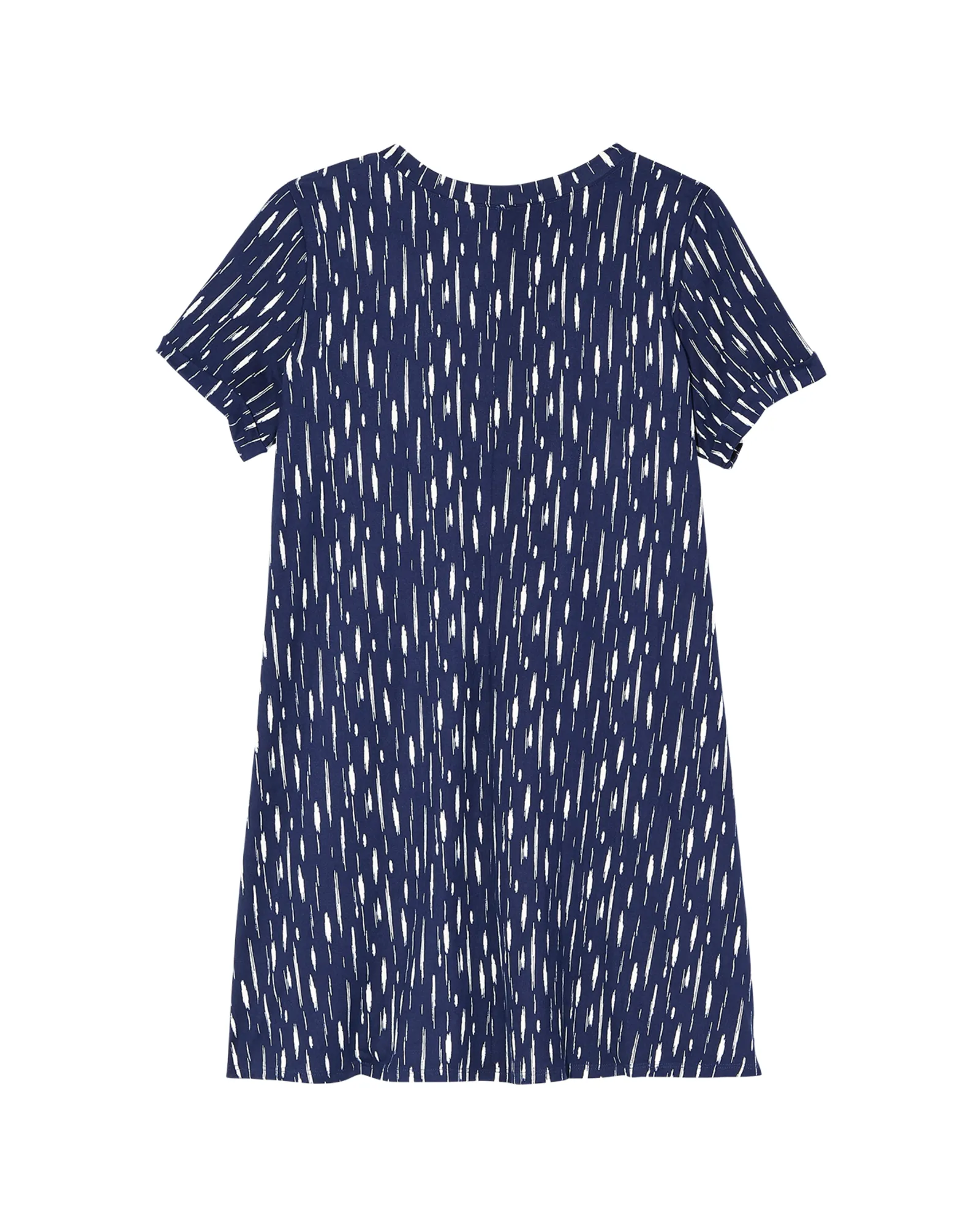 Melia Short Sleeve Swing Dress | Navy / White