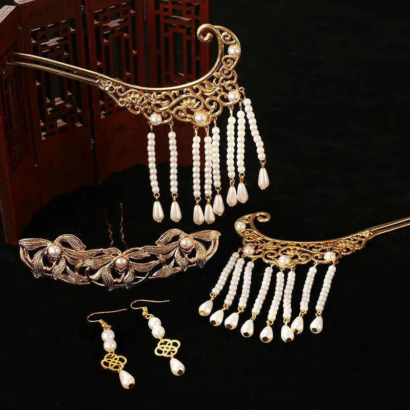 Meng Zhen 梦珍 Dreamy Pearl Tang Song Ming Hairpin Set