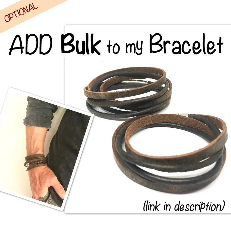 Men's Personalised Dual Leather Cord Bracelet