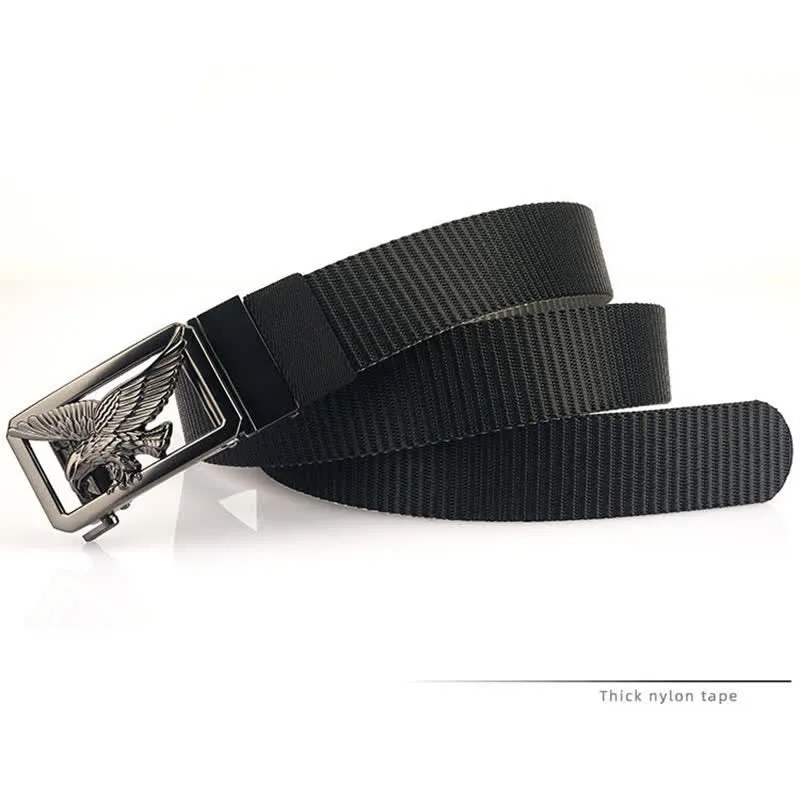 Men's Soaring Hawk Eagle Double-Sided Nylon Belt