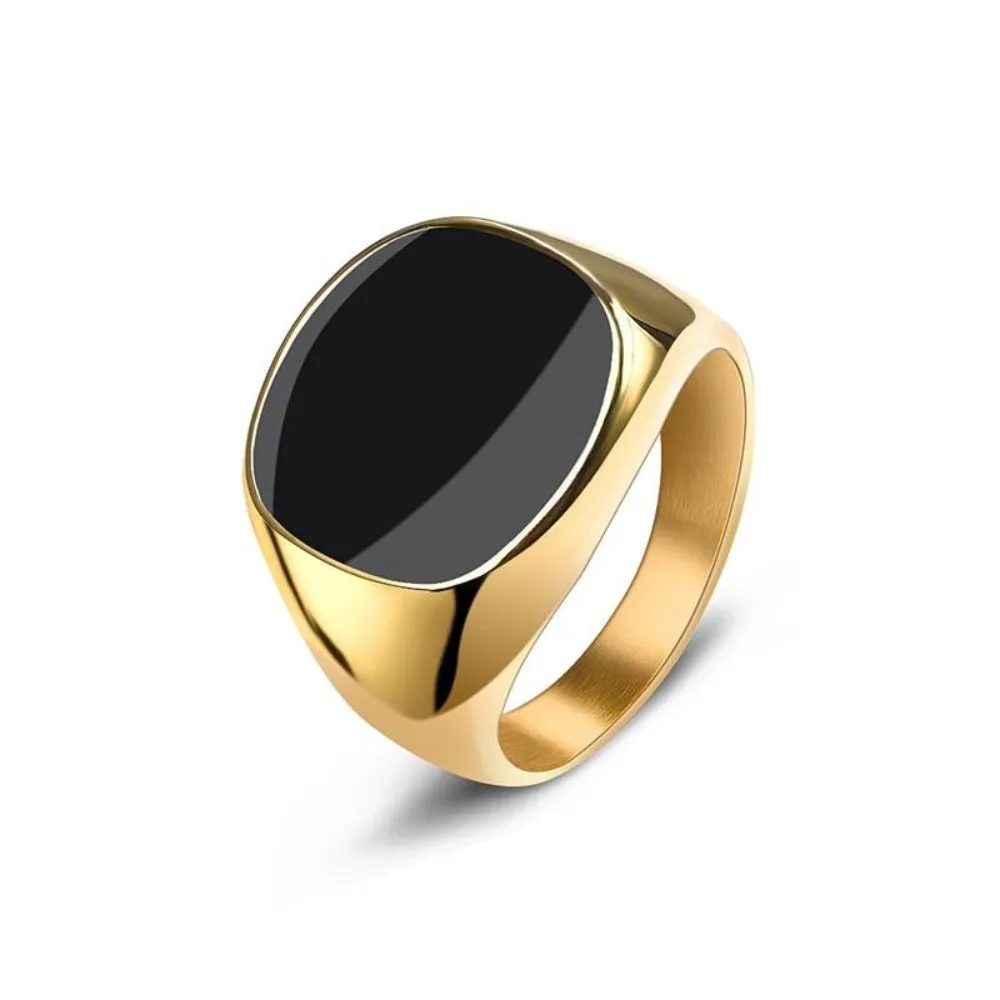 Mens Stainless Steel Signet Ring