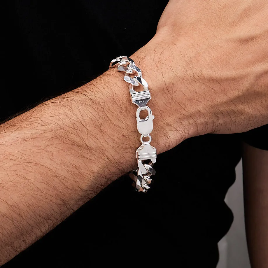 Men's Super Heavy 11.5mm Curb Chain Bracelet | Solid 925 Sterling Silver