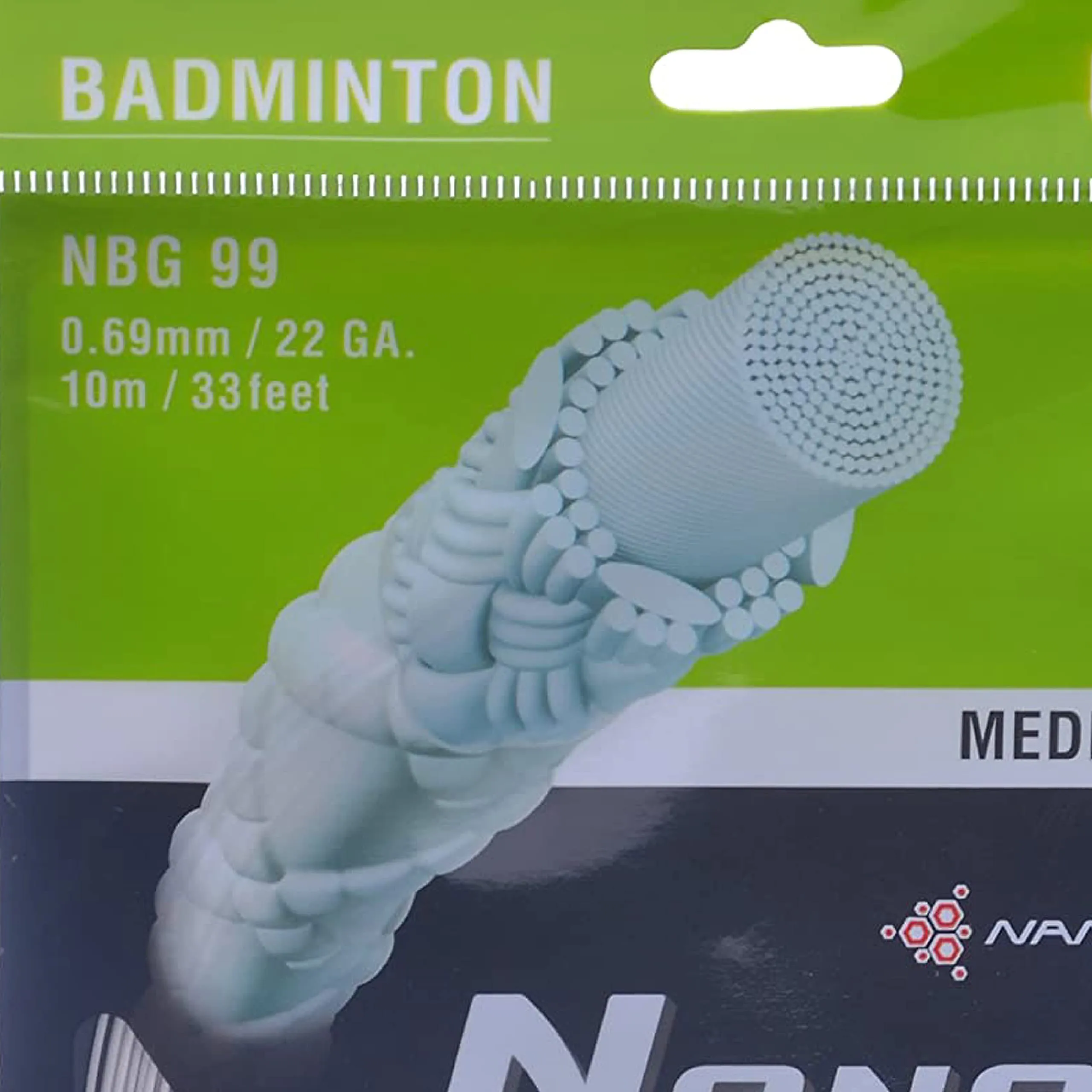 Nanogy 99 Microfiber Badminton Strings (White | 0.69mm)